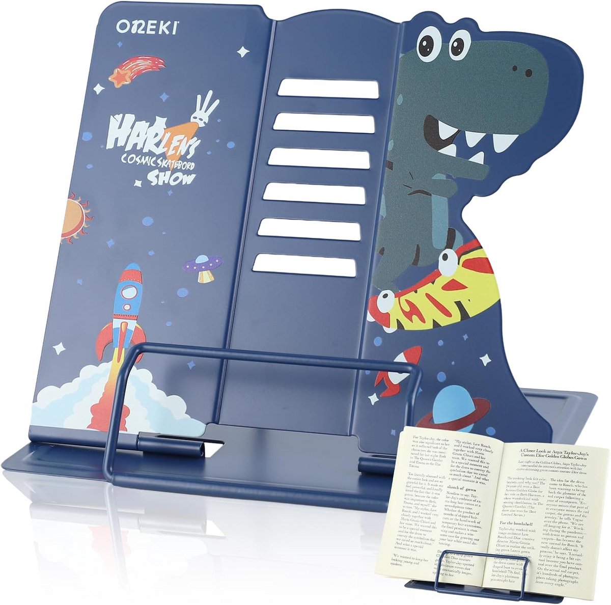 Verstelbare Boekenstandaard voor Bureau en Tafel - 6 Niveaus Desktop Boekhouder