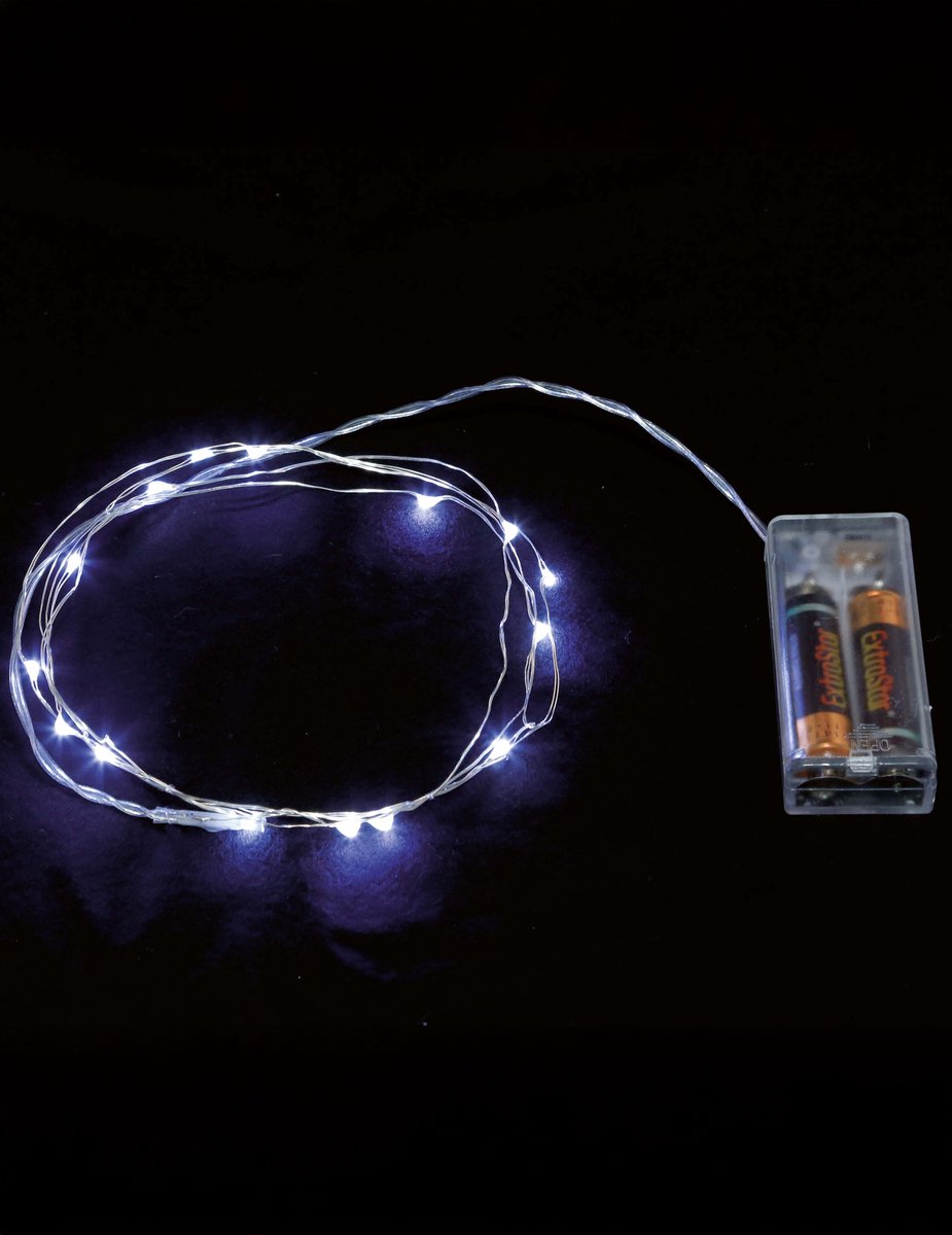 GUIRMA - Witte lichtslinger 2 m op batterijen