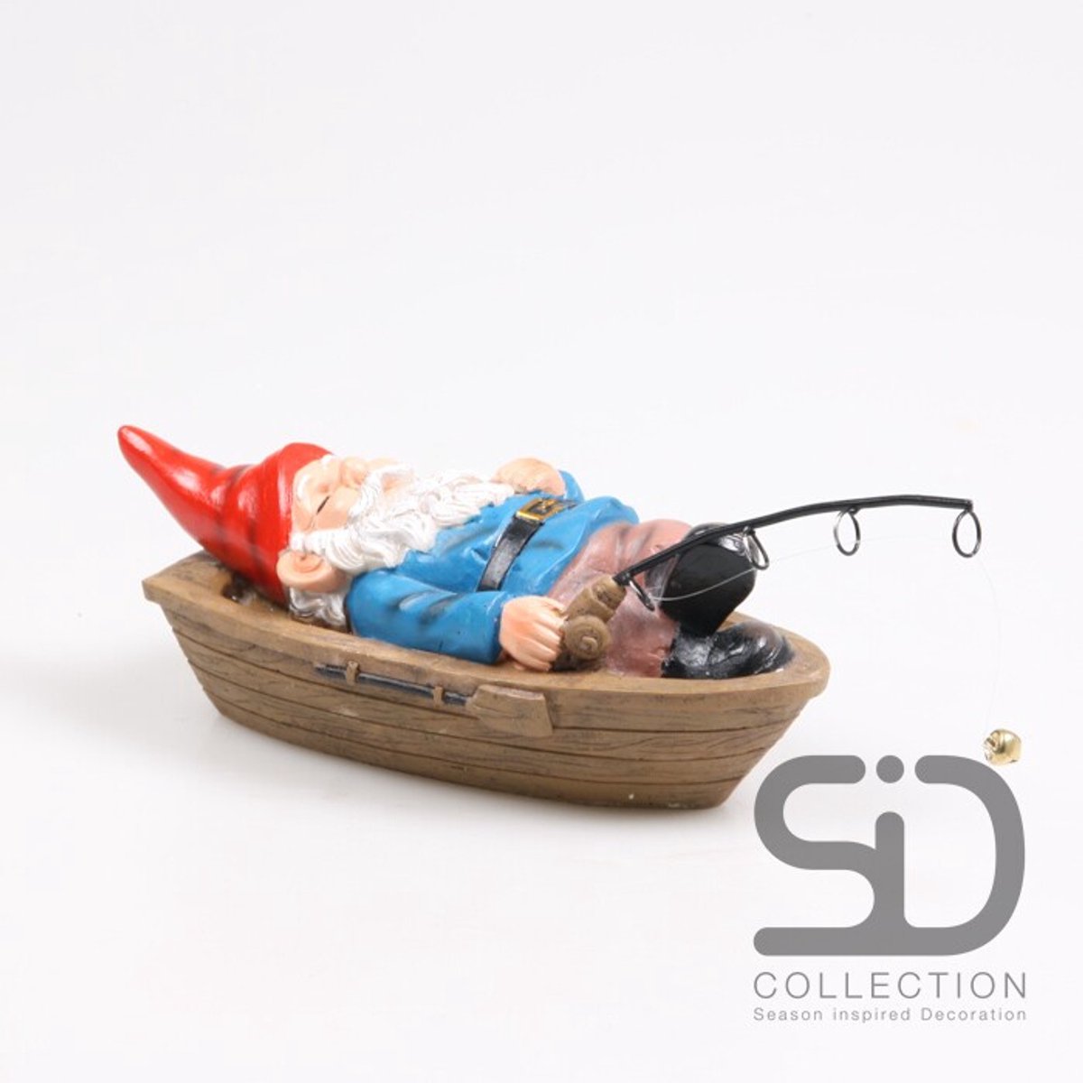 Dwergslaap in roeiboot | 25x9x11cm