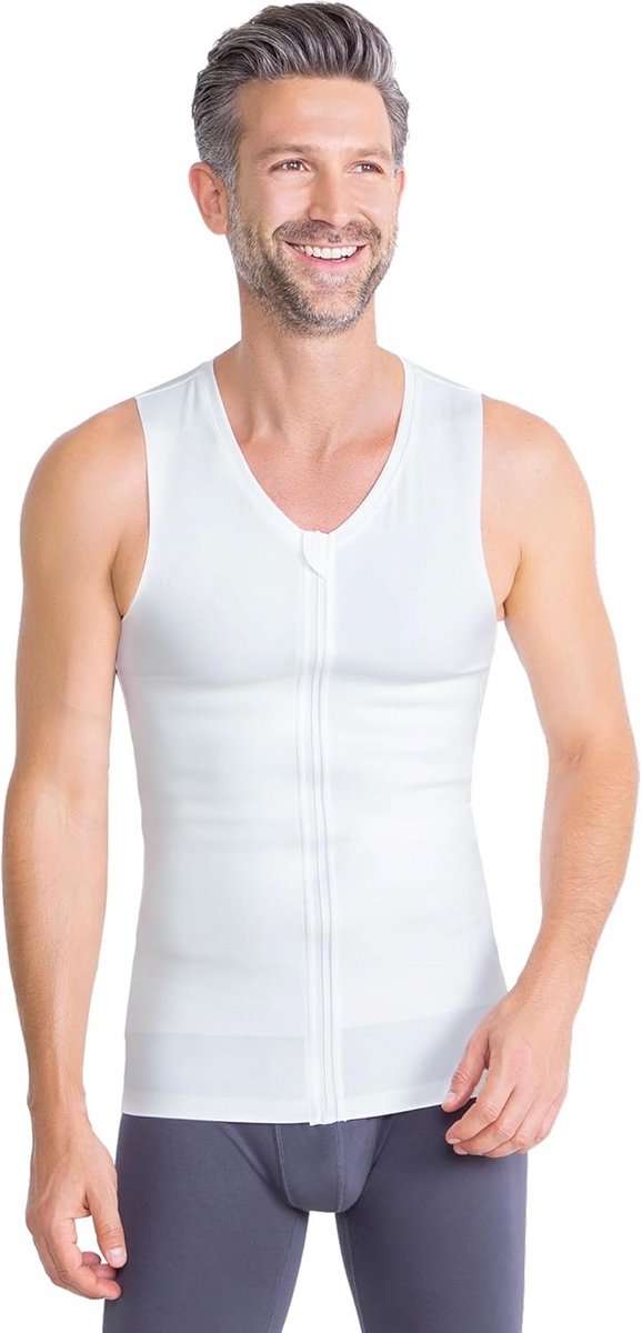 Compressieshirt Heren met Rits - Body Shaper voor Platte Buik en Betere Houding