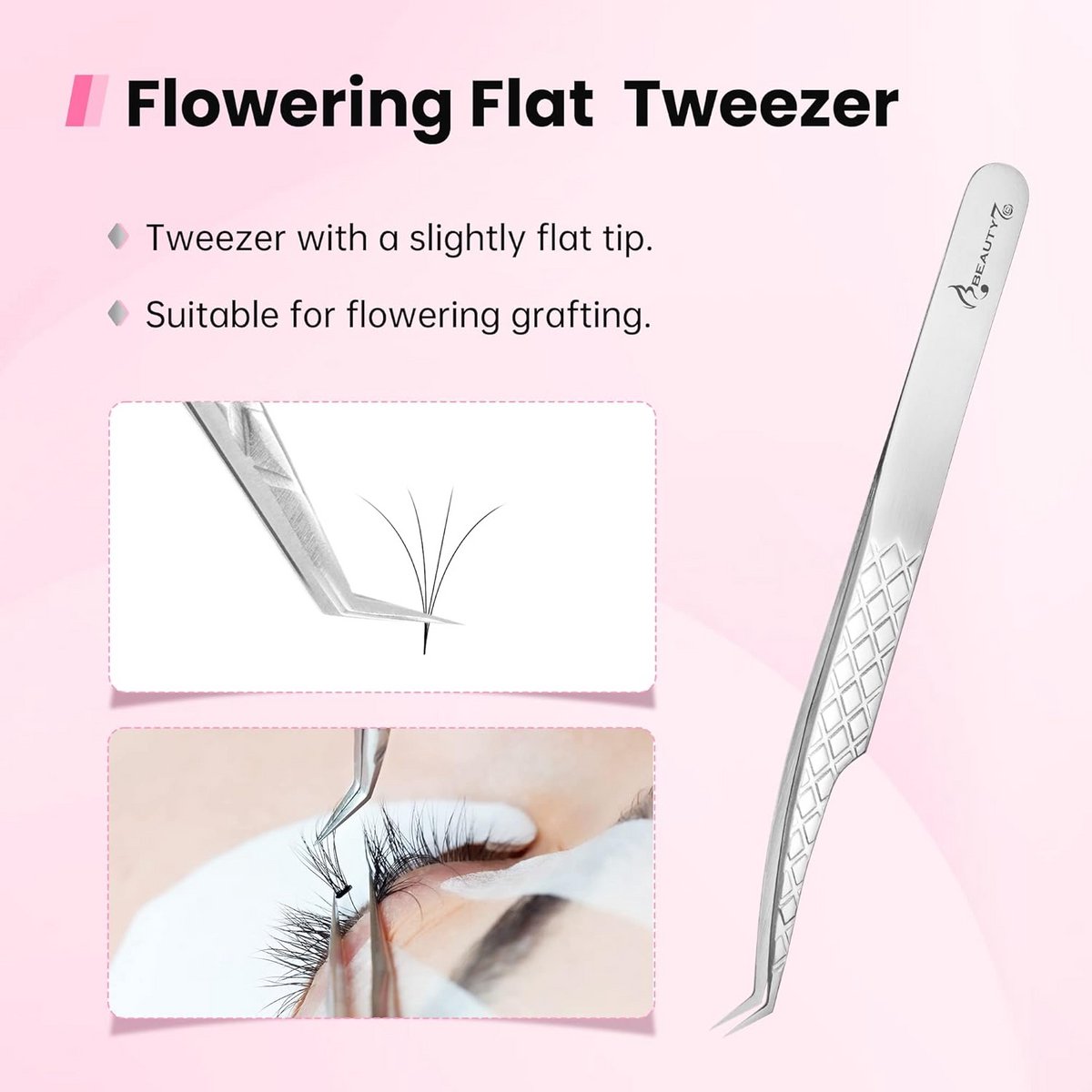 Professionele Pincet Set voor Wimperverlenging en Precisiewerk (3 stuks)