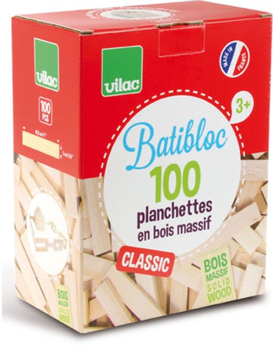 BATiBLOC-classic 100 natuurlijke houten plankjes