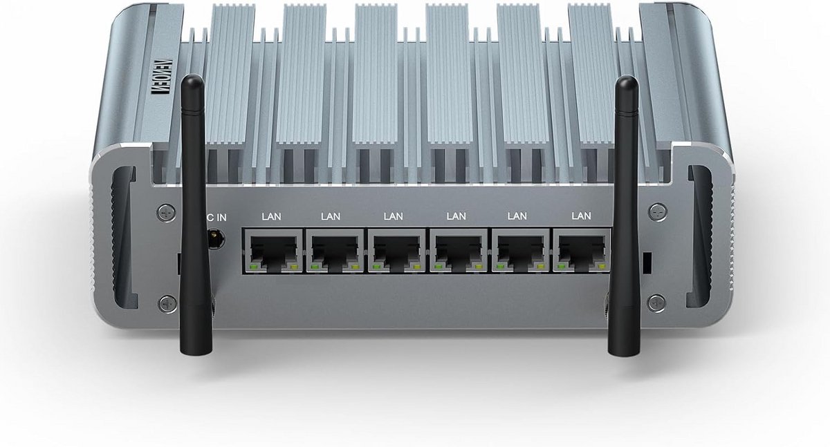 Stille Mini PC Firewall 6x 2.5G LAN Celeron J4125 AES-NI Router Server
