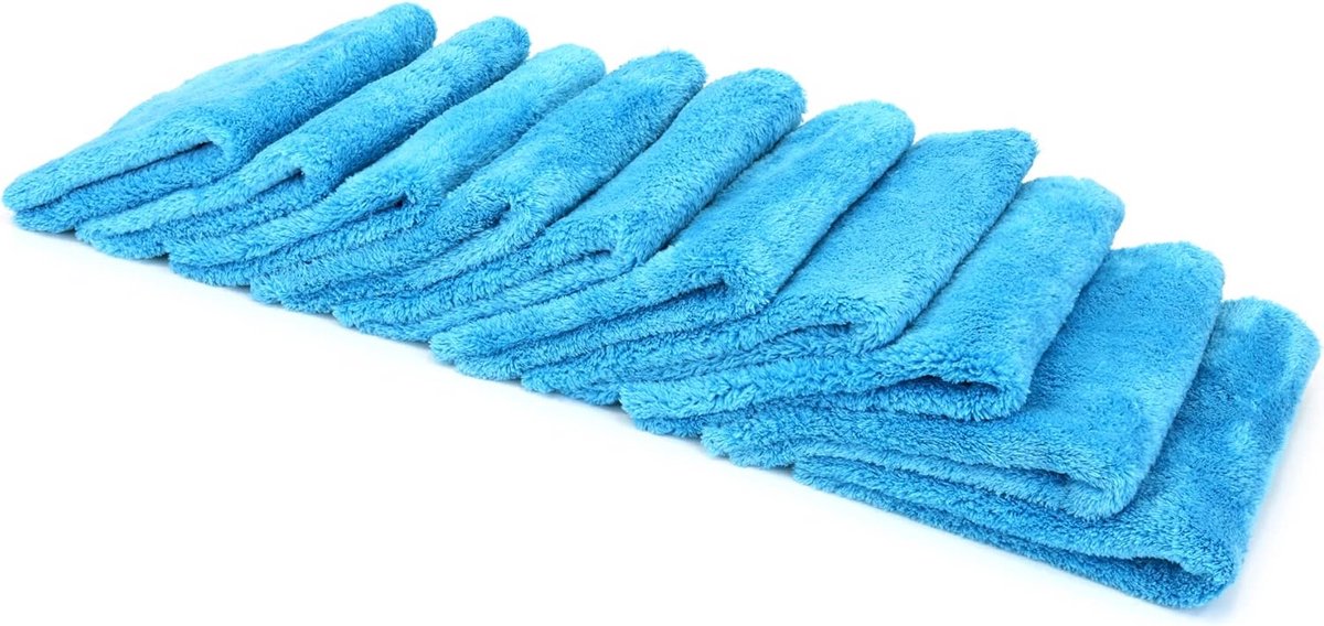 Premium Edgeless Microvezel Polijstdoeken 550gsm (40x40 cm) Aqua Blauw - 10 Stuks