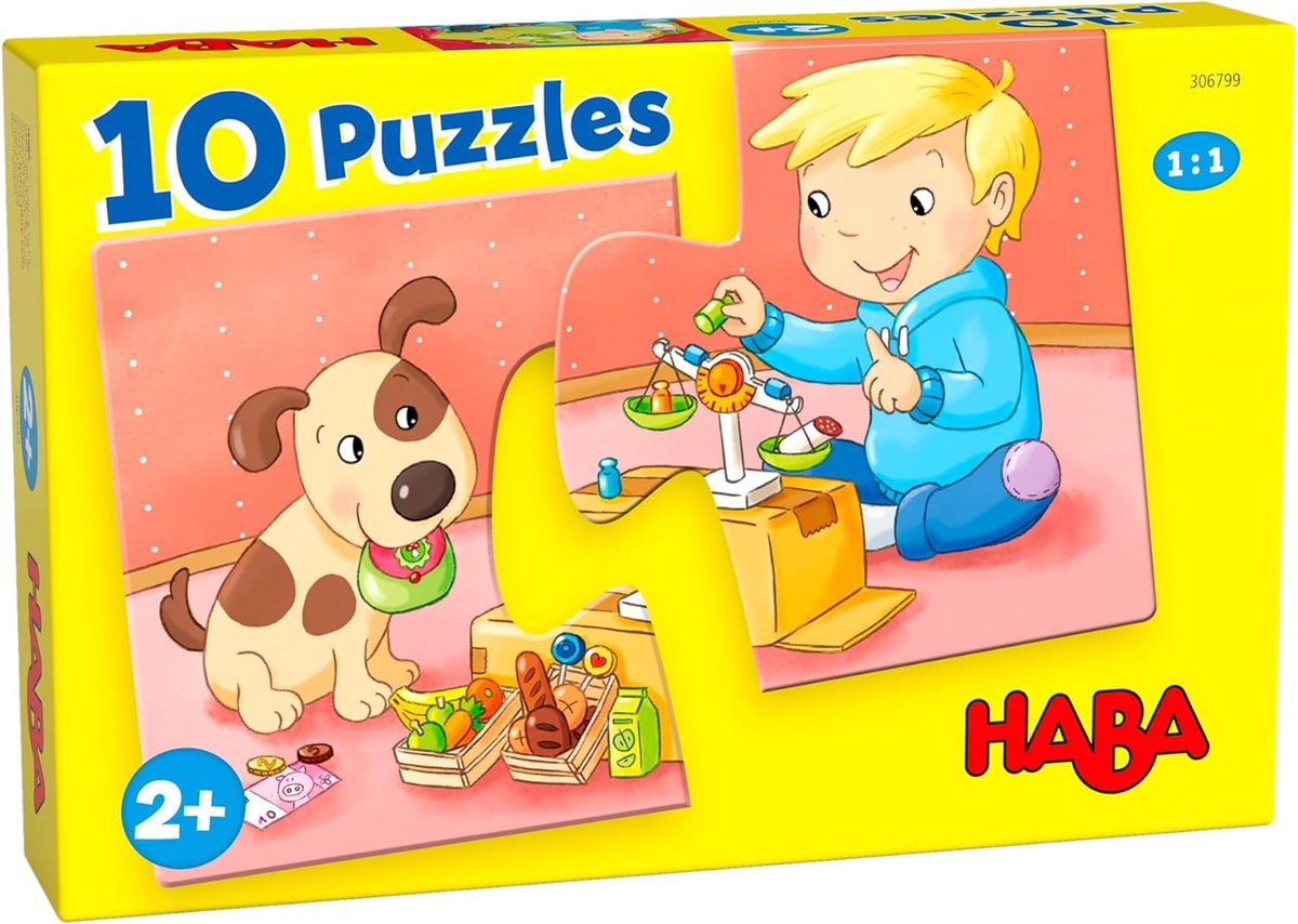Tien Puzzels met Speelgoed Thema voor Peuters vanaf 2 Jaar
