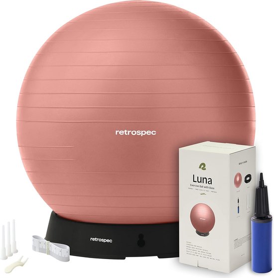 Fitness Bal Set met Pomp en Basis voor Yoga Pilates en Core Training | bol