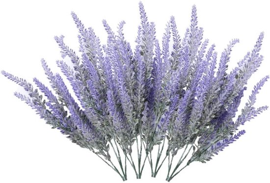 4x Kunstlavendel Bloemen Boeketten - Realistische Nep Lavendel voor Binnen & Buiten Decoratie