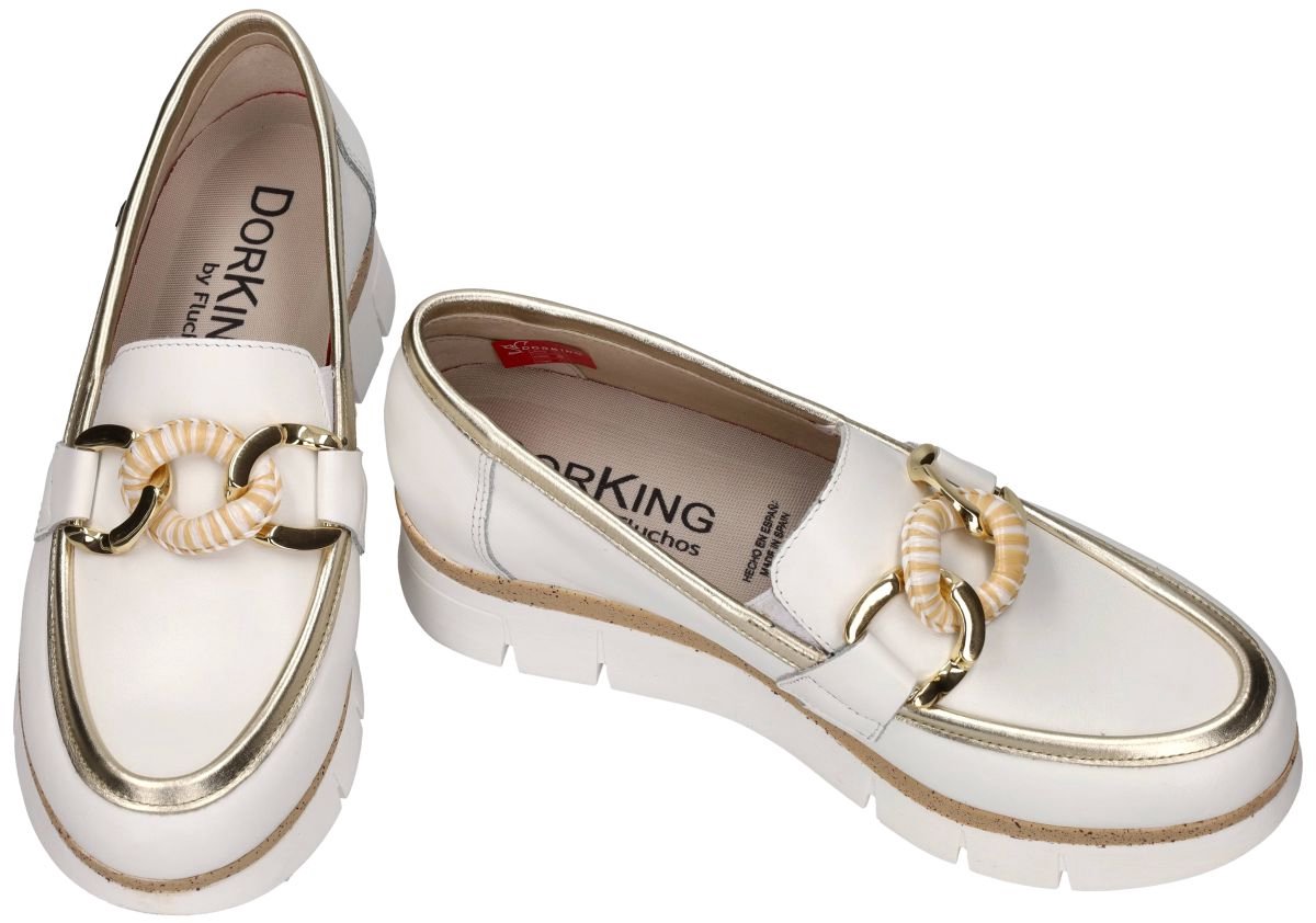 Dorking -Dames - off-white/ecru/parel - ballerina's & mocassins - maat 38