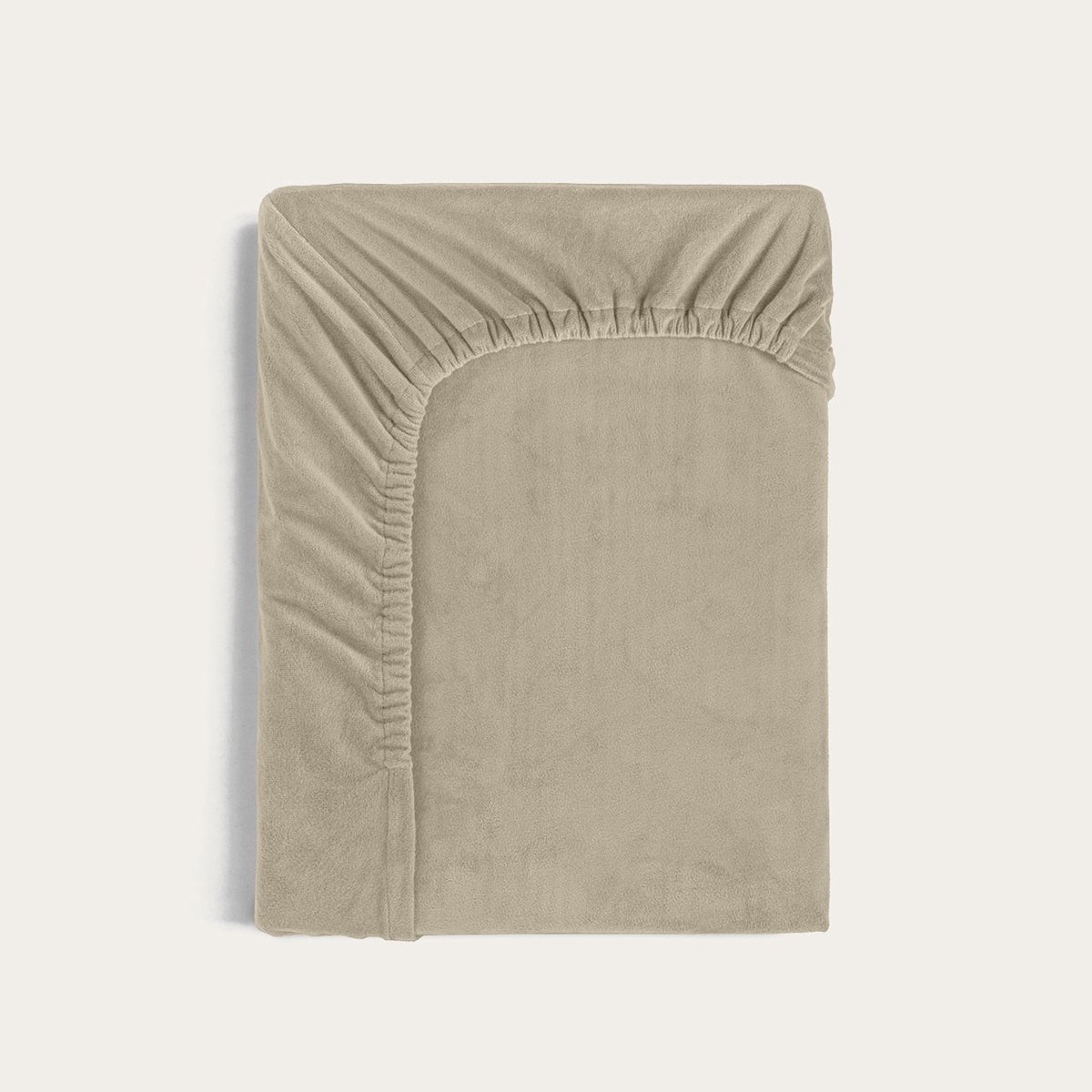 HappyBed Hoeslaken Taupe - 180x200+30 cm - Verfijnd jerseykatoen - Ademend katoen - Perfecte pasvorm
