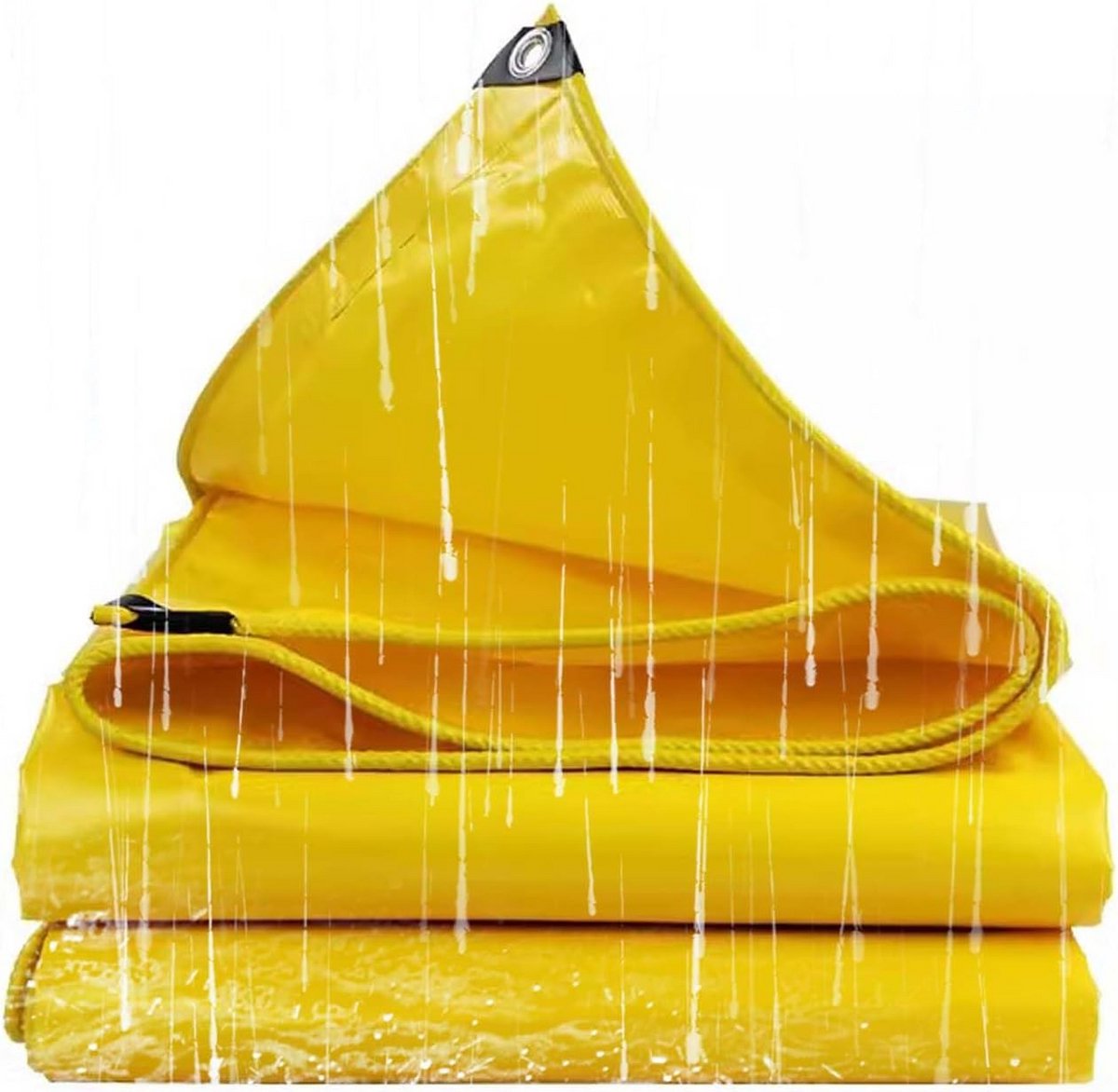 Extra Dikke Waterdichte Zeilafdekking 3x6m Duurzaam PVC Zeildoek met Doorvoertules