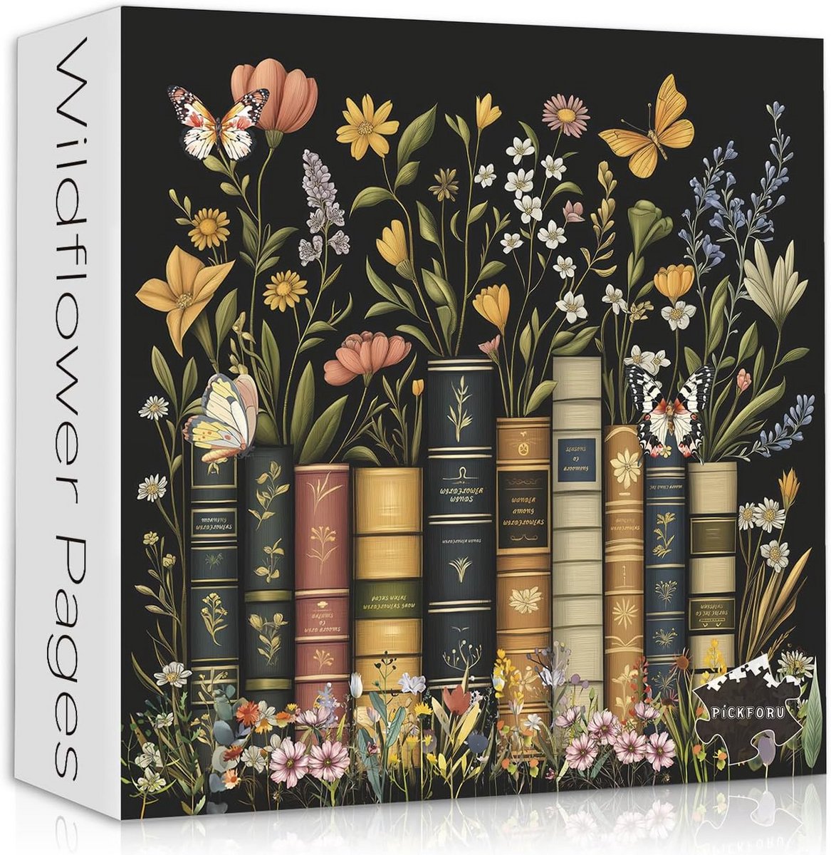 Puzzel 1000 Stukjes - Vintage Bloemen en Boeken Thema - Hoge Kwaliteit Legpuzzel voor Volwassenen