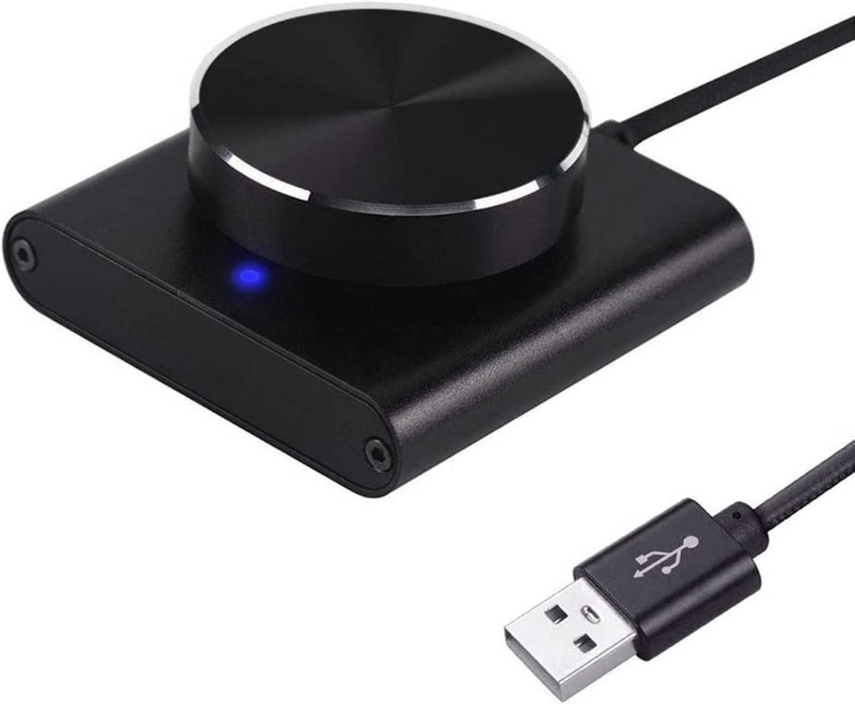 Externe USB Volumeregelaar voor PC en Laptop - Plug & Play Geluidsregeling
