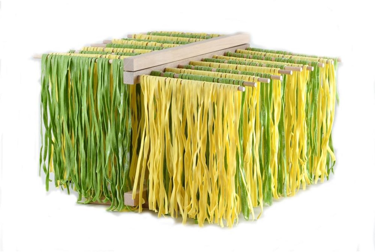 XL Deegroller en Pastadroger Hout - Voor Zelfgemaakte Pasta tot 4KG