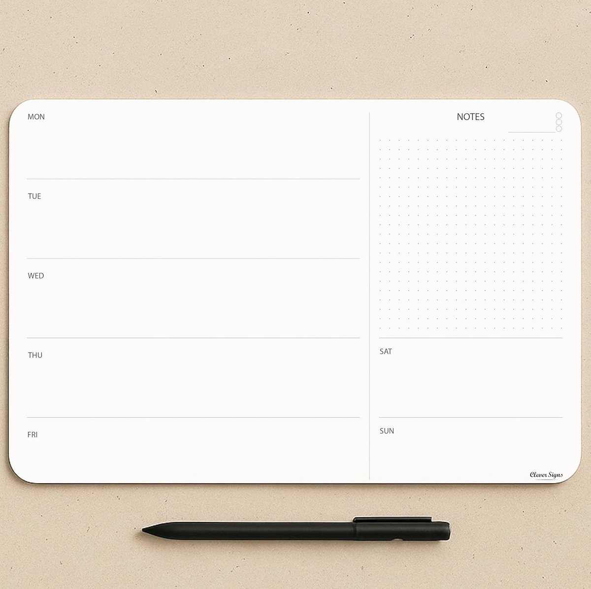 Wekelijkse planner - Takenlijst notitieblok - Doelen bereiken - Afscheurbare vellen - A4 formaat - Wit