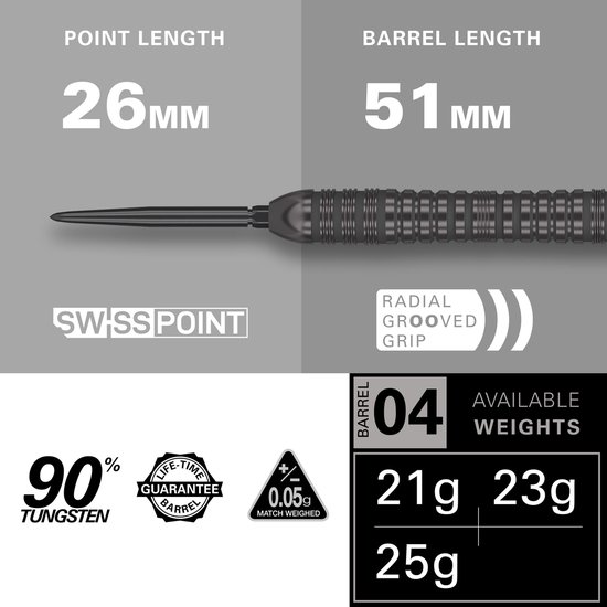 Target Bolide Void 04 Swiss Point 90% - Dartpijlen - 25 Gram van Target — afbeelding 4