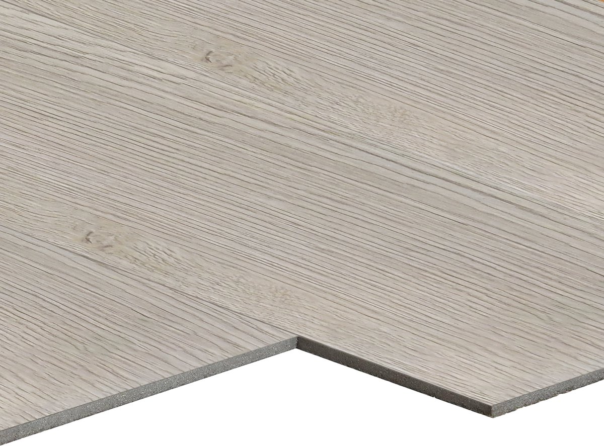 Aufun PVC-vloerbedekking set 2,51m² PVC vloeren, 18 Stuks Vinyl vloeren Ritsel voor Keuken, Woonkamer en Balkon, Beige-grijs