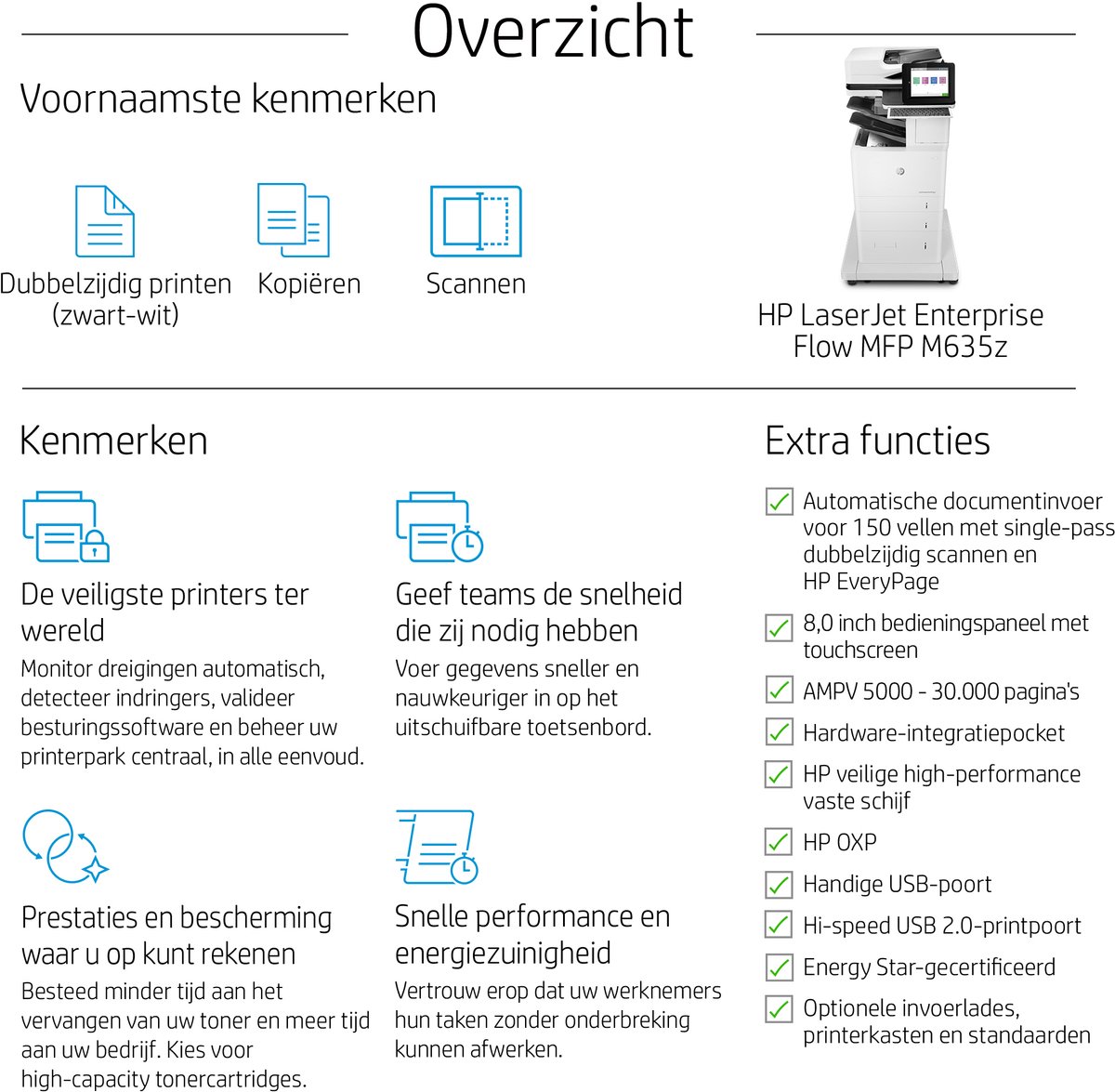 HP LaserJet Enterprise Flow MFP M635z thumbnail 6