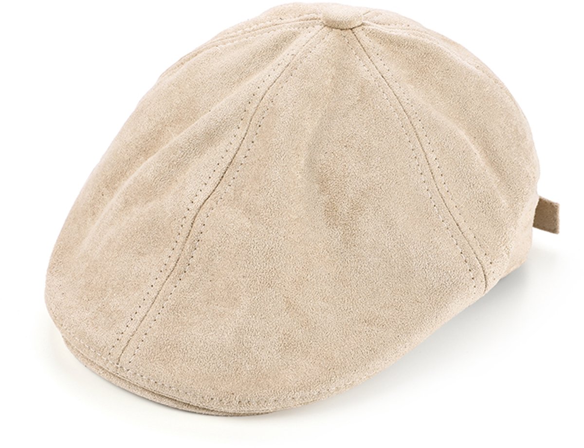 Flatcap / Platte Pet - Beige - Suede Look - Unisex - Dames - Heren - Trendy