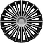 Carpoint Wieldoppenset Dakota 15 Inch Zilver/zwart 4 Stuks