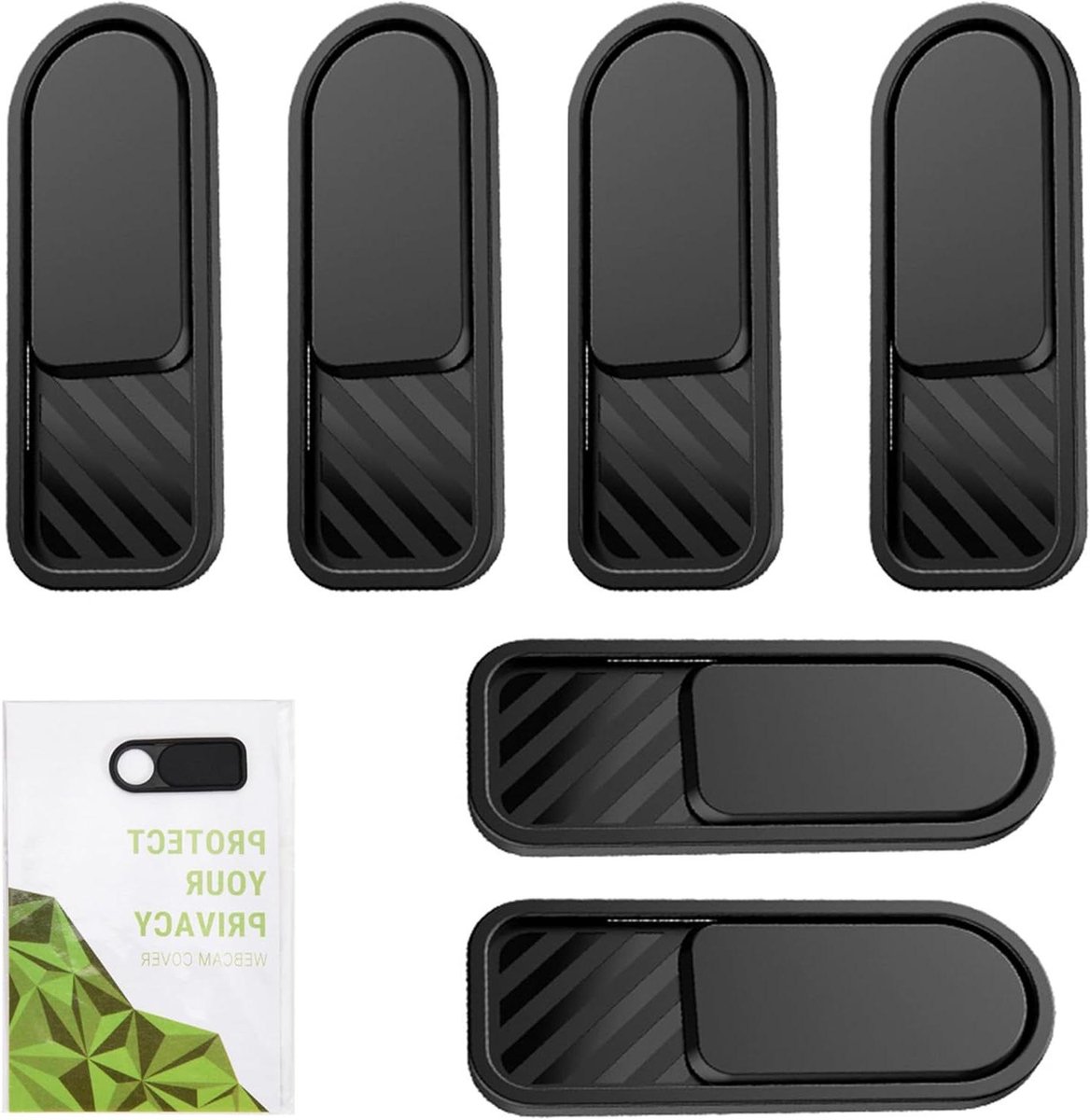 Webcam cover voor laptop, tablet, smartphone - set van 6 stuks - privacy bescherming