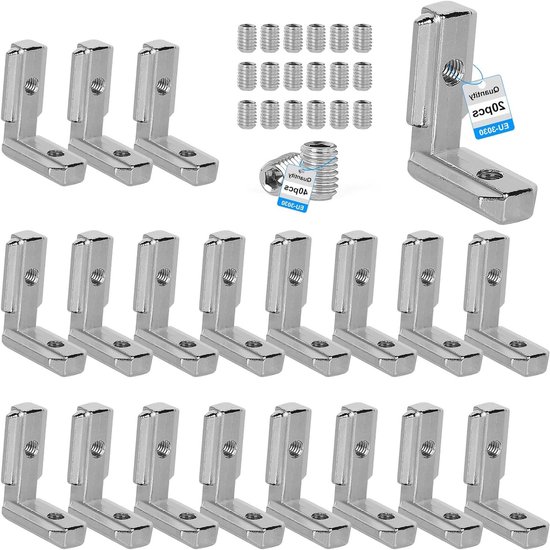 25 Stuks Groefstenen M6 Voor Aluminium Profiel 30x30 Mm – Koolstofstaal, Vernikkeld – Voor Machinebouw & DIY
