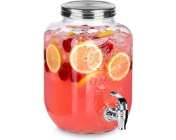 Drankdispenser met Kraan Glas 4 l - Kraantje - Limonadetap - Drank Dispenser - Limonadedispenser - Kan - Karaffe