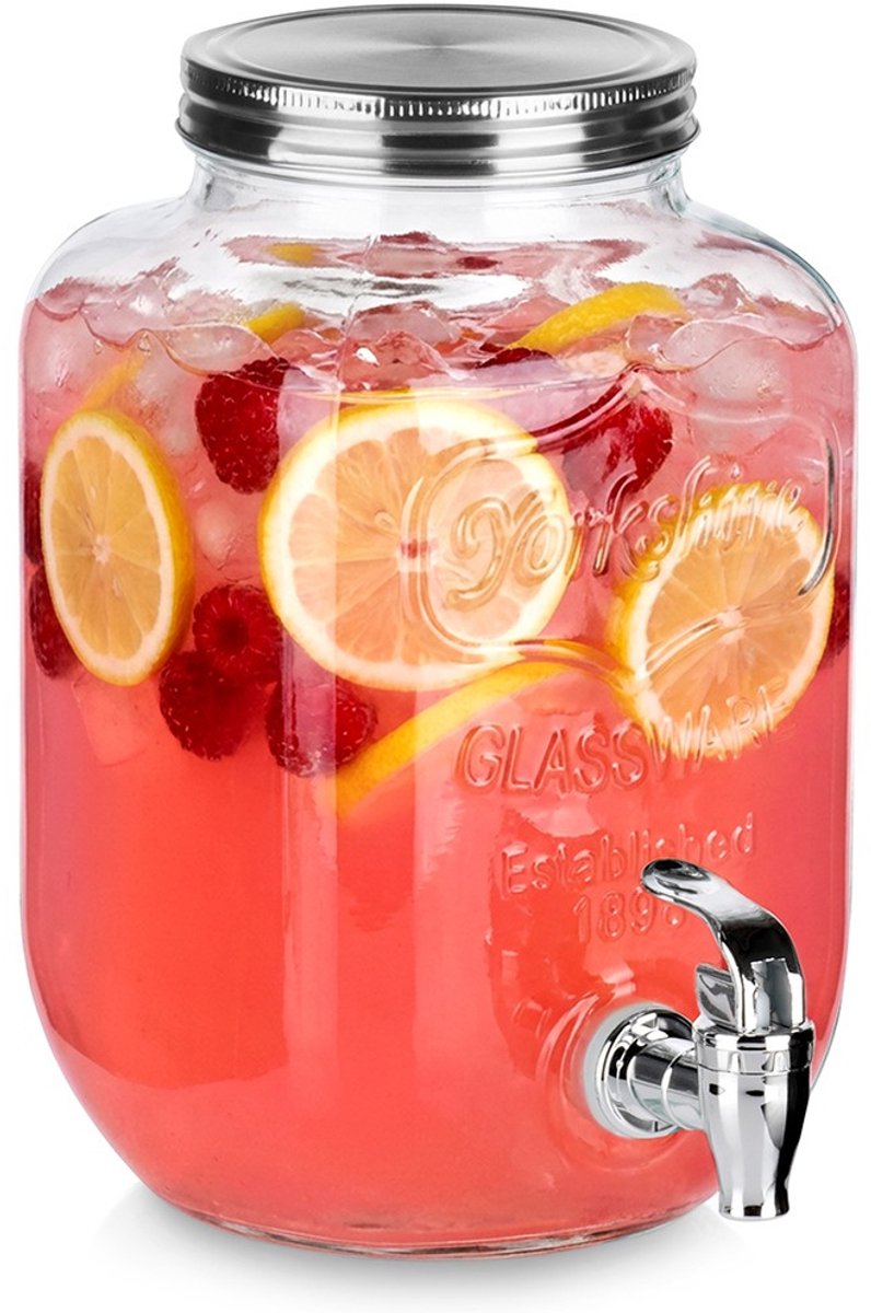 Drankdispenser met Kraan Glas 4 l - Kraantje - Limonadetap - Drank Dispenser - Limonadedispenser - Kan - Karaffe