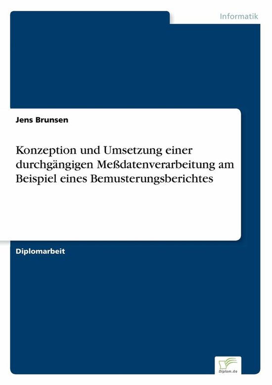 Konzeption und Umsetzung einer durchgängigen Meßdatenverar ... - cover