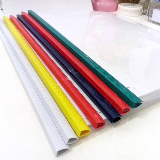 100 Pieces Binding Rods - 8mm Binding Rods Slide Handle - 50 Sheets ...