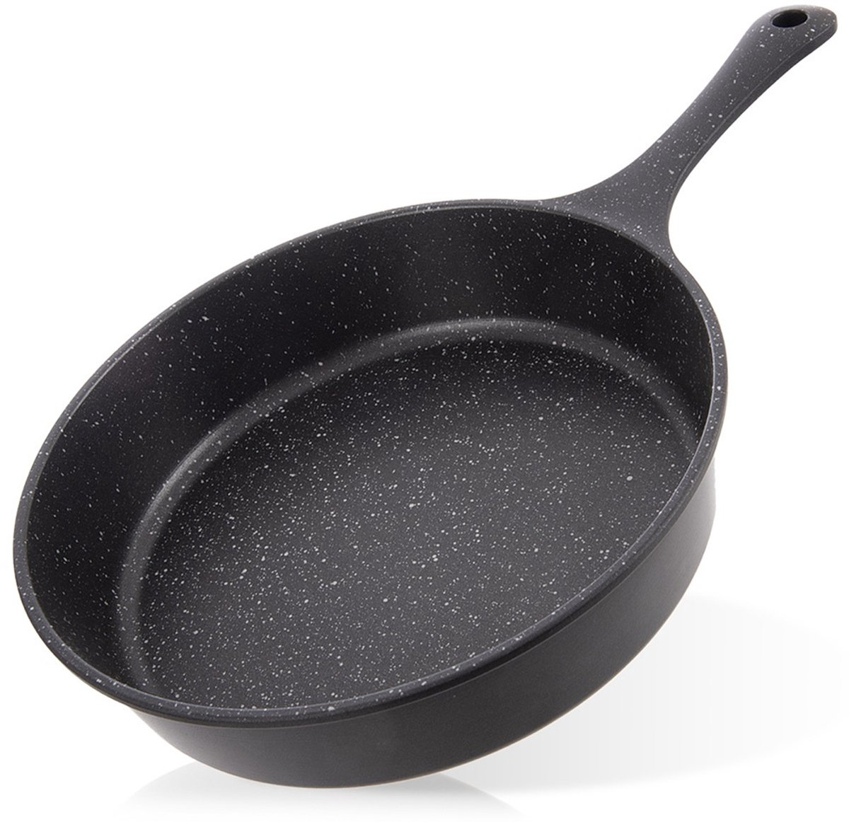 Koekenpan Graniet Diep GRANDE 24 cm, 2 l - Multifunctionele Pan voor Vlees - Groenten