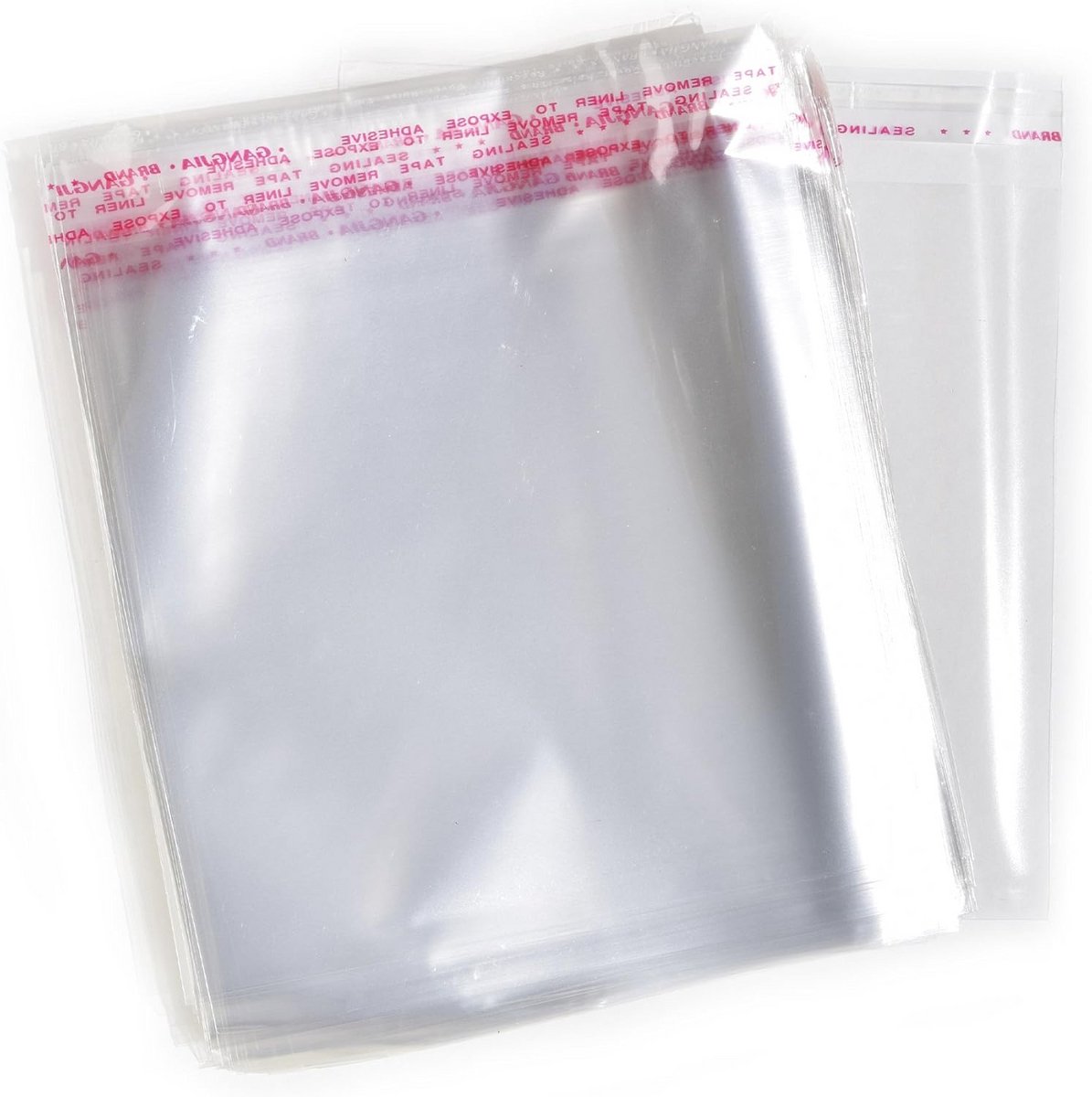 100 Stuks Kristalheldere Platte Hersluitbare Enveloppen 16,5 x 16,5 cm - Cello Ziplock Zakken voor Vierkante Kaarten