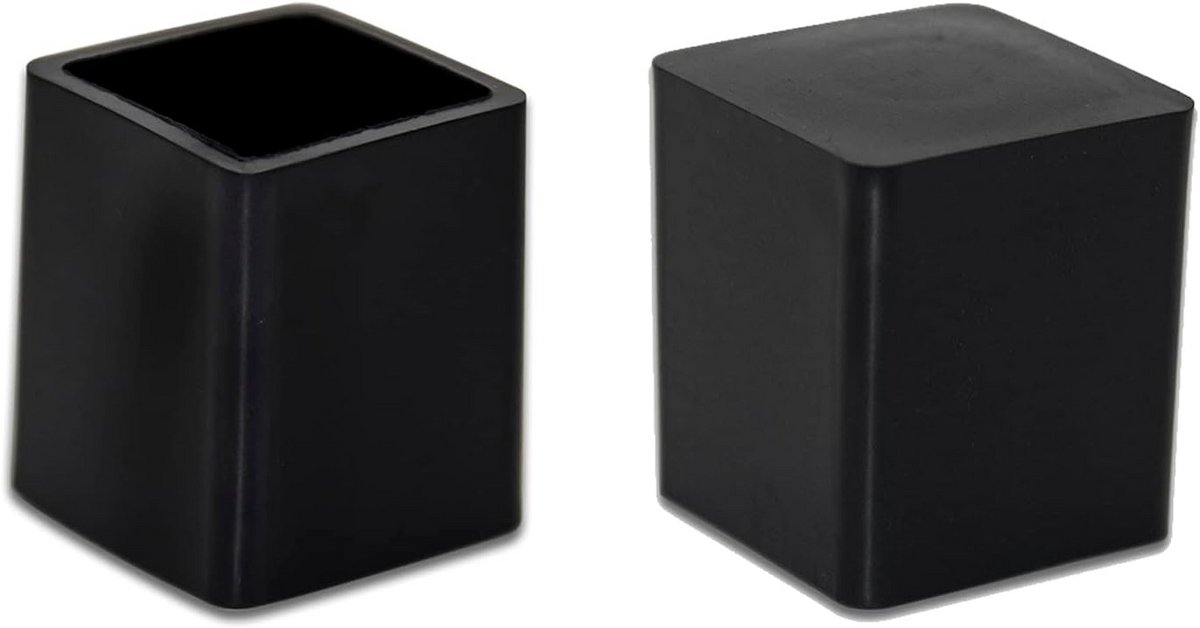 24 Stuks Vierkante Stoelpootdoppen PVC - Krasvrije Beschermers voor Poten 20x20mm