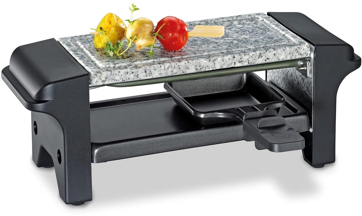 Elektrische Raclette voor 2 Personen met Graniet Bakplaat