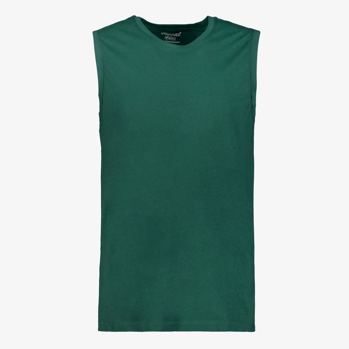 Unsigned basic heren singlet groen - Maat S