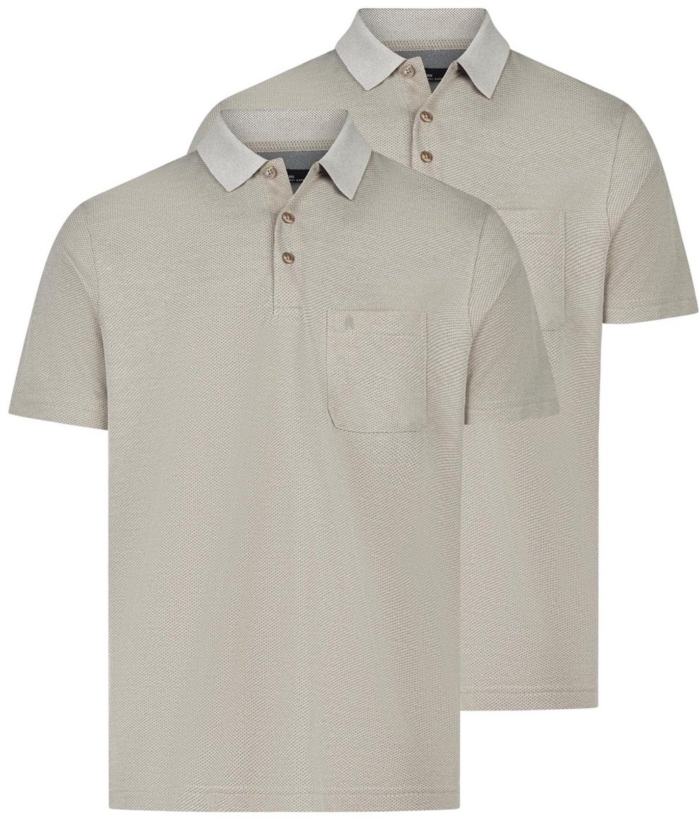 RAGMAN Heren poloshirt 2 pack Basic