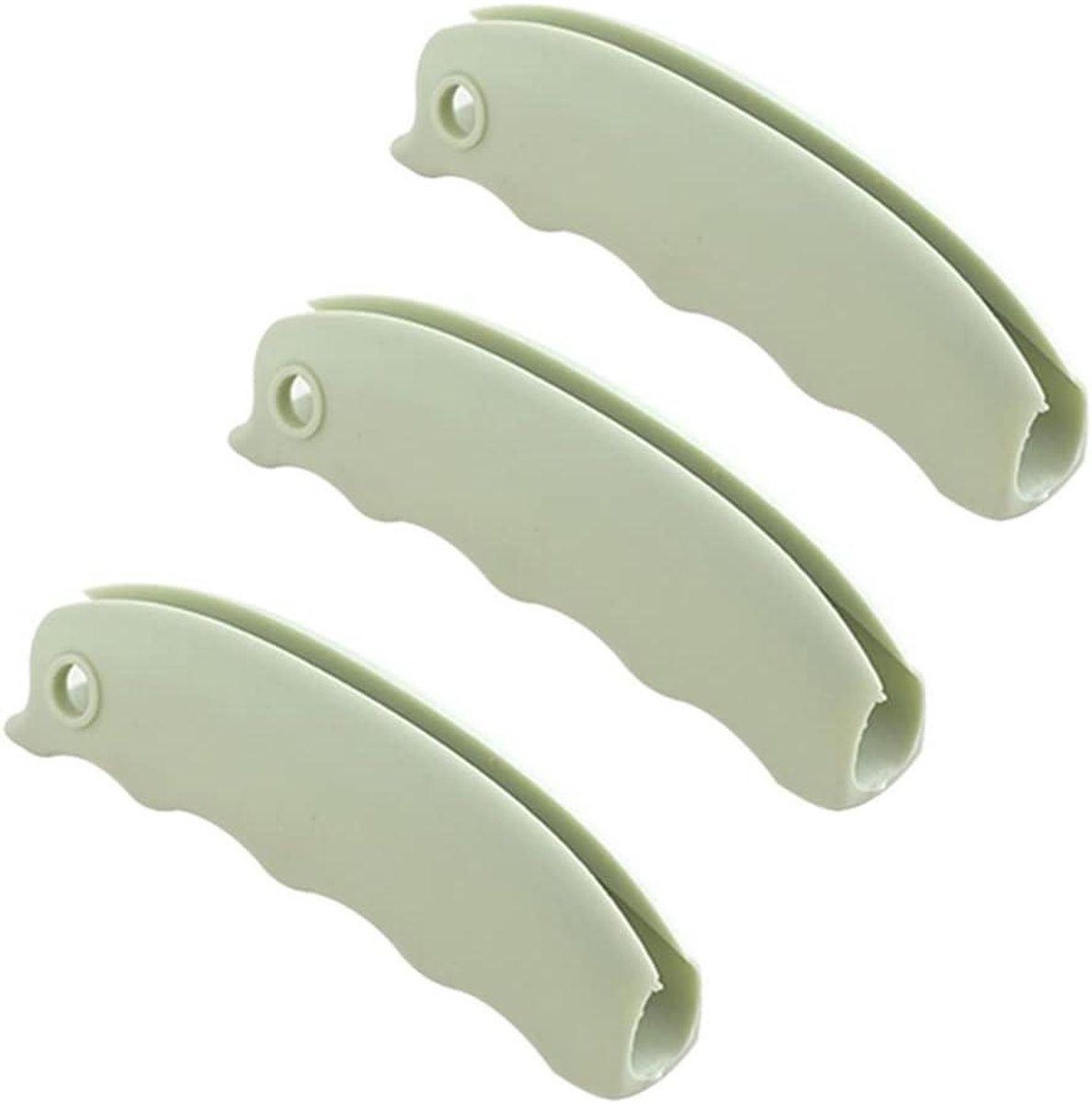 Boodschappentas Houder - Comfortabel Dragen - Duurzaam Siliconen - 3 Stuks, Groen
