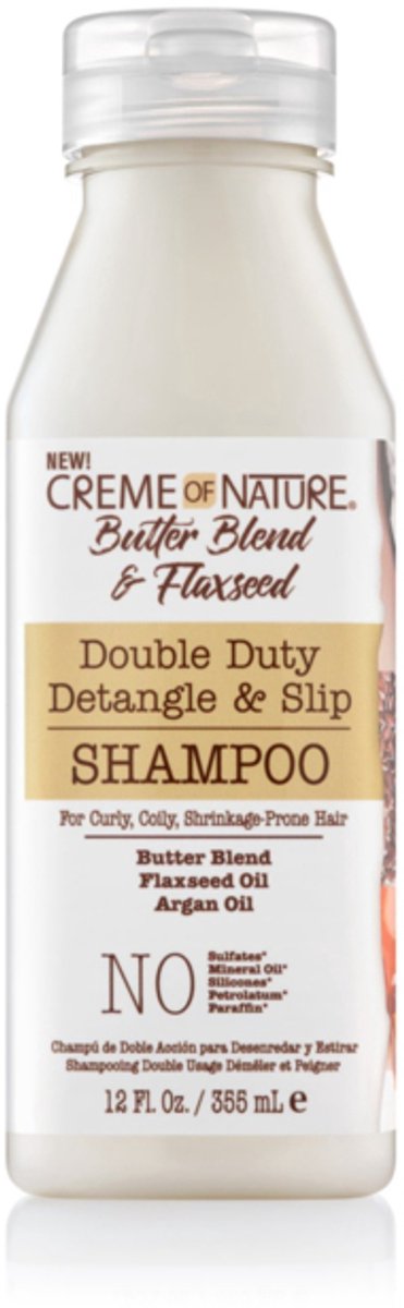 creme of nature butter blend & flaxseed shampoo