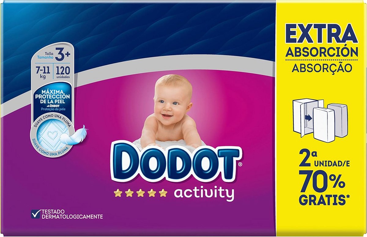 Activiteit Luiers Maat 3+ - Absorberend en Comfortabel - Dorpels voor Baby's