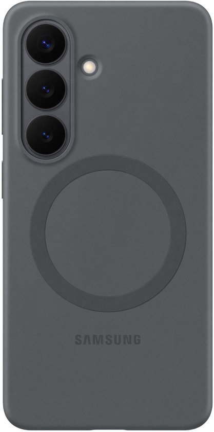 Samsung Galaxy S26 Plus Siliconen Back Cover met Magneet Zwart