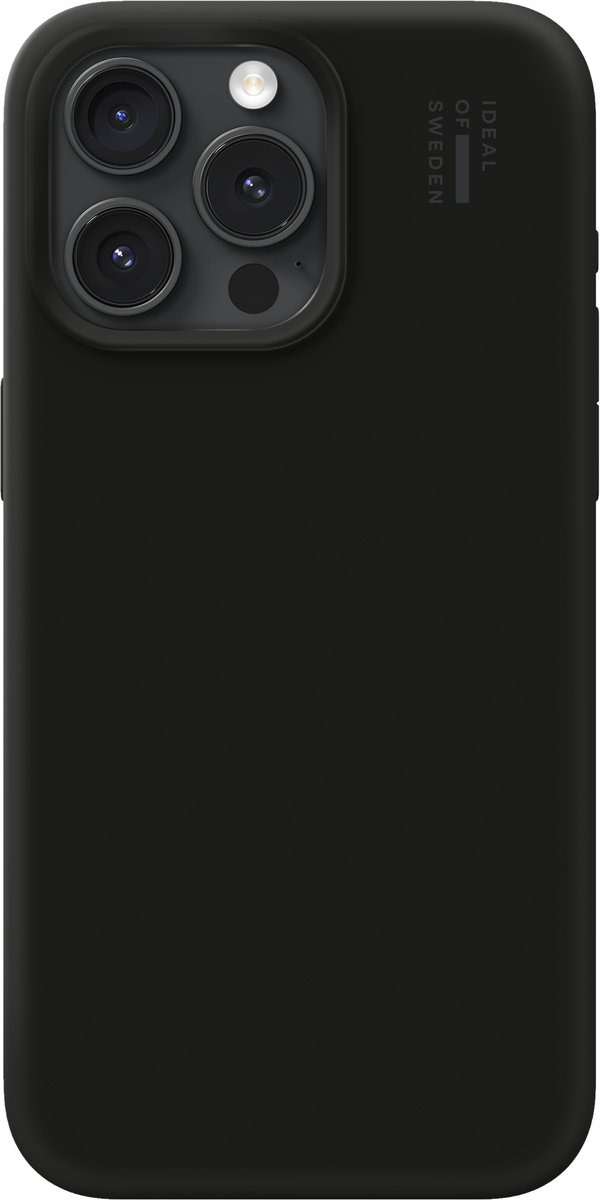 iDeal of Sweden Silicone Case met magnetische ring iPhone 15 Pro Max Black - Zwart