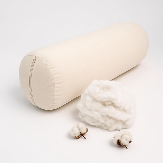 Ronde Yoga Bolster Katoen - Ondersteuning voor Herstellende Yoga, Yin Yoga en Heupopenende Houdingen — afbeelding 5
