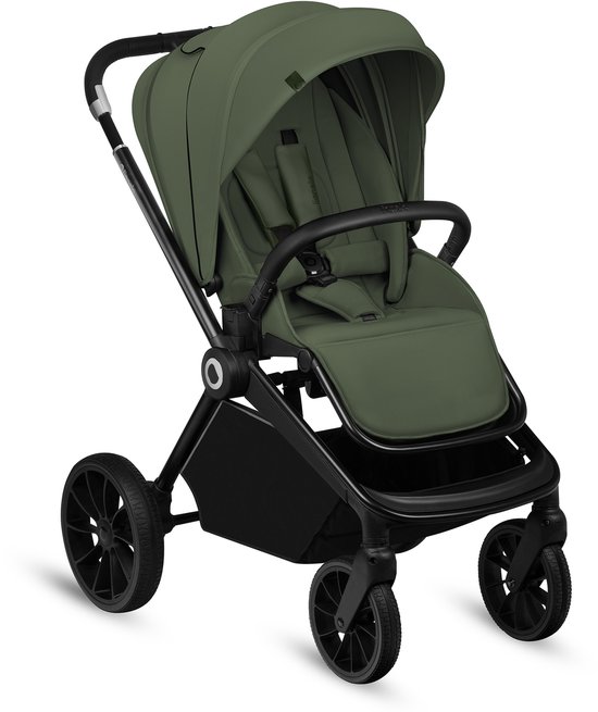 Lionelo Mika Plus - Kinderwagen 3in1 - XXL SET - incl. i-Size autostoel - Veelzijdig en jaarrond - Grote wielen - tot 22kg - Bediening met een hand - Voor alle soorten terrein - Accessoireset