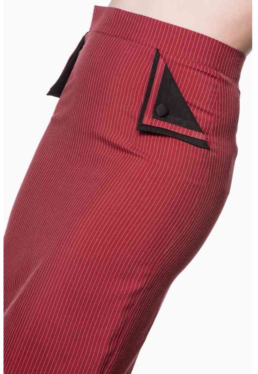 Dancing Days - Purple Haze Rok - 2XL - Bordeaux rood/Wit