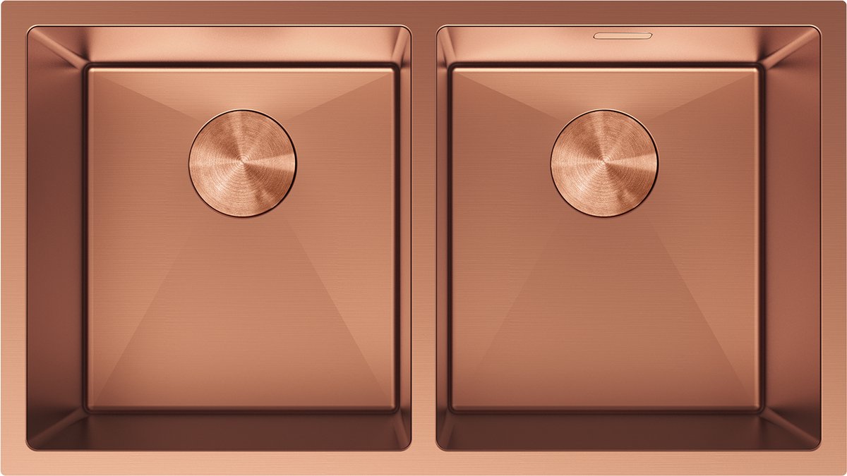 Mexen Binox roestvrijstalen spoelbak 2-kamer 800 x 450 , koper - 6421802000-65