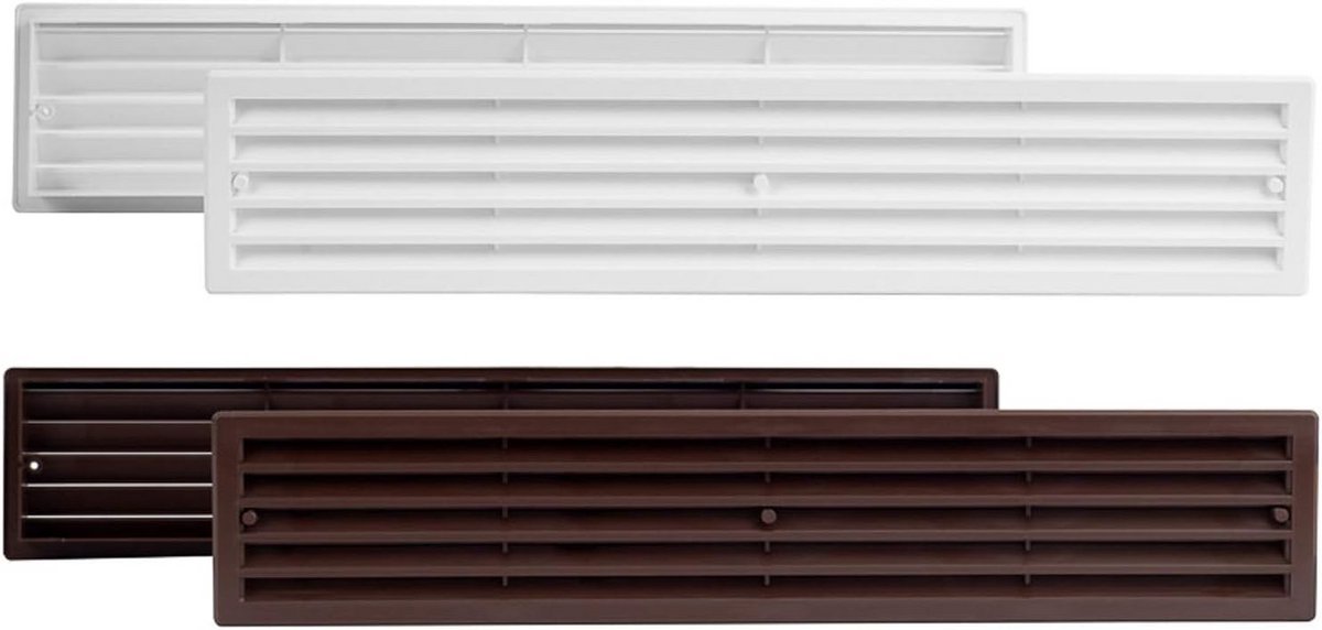 Ventilatierooster voor deur luchtverversing badkamer doucheruimte 76 x 430 mm