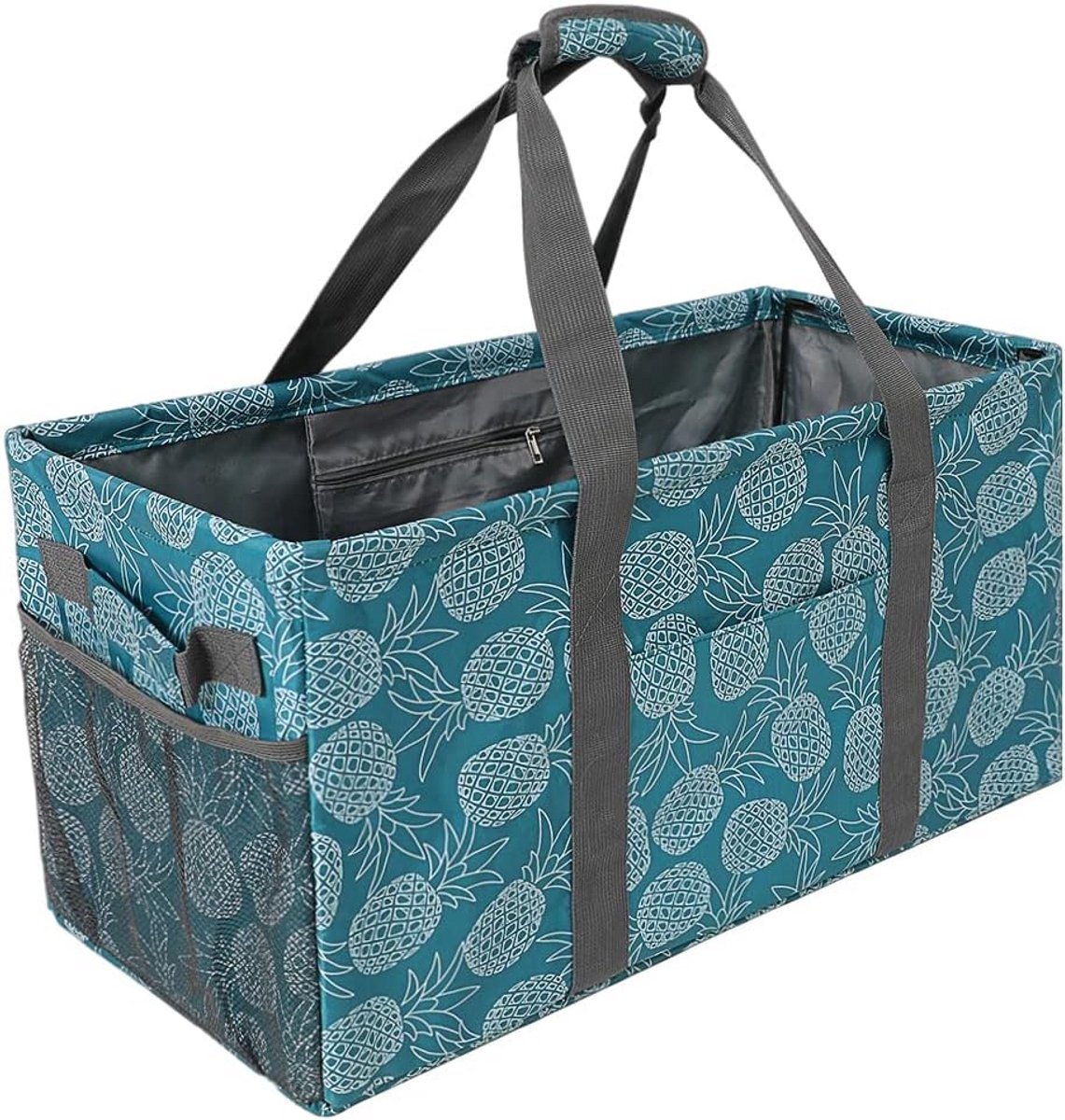 Draagtas voor dames extra groot met zakken canvas opvouwbaar