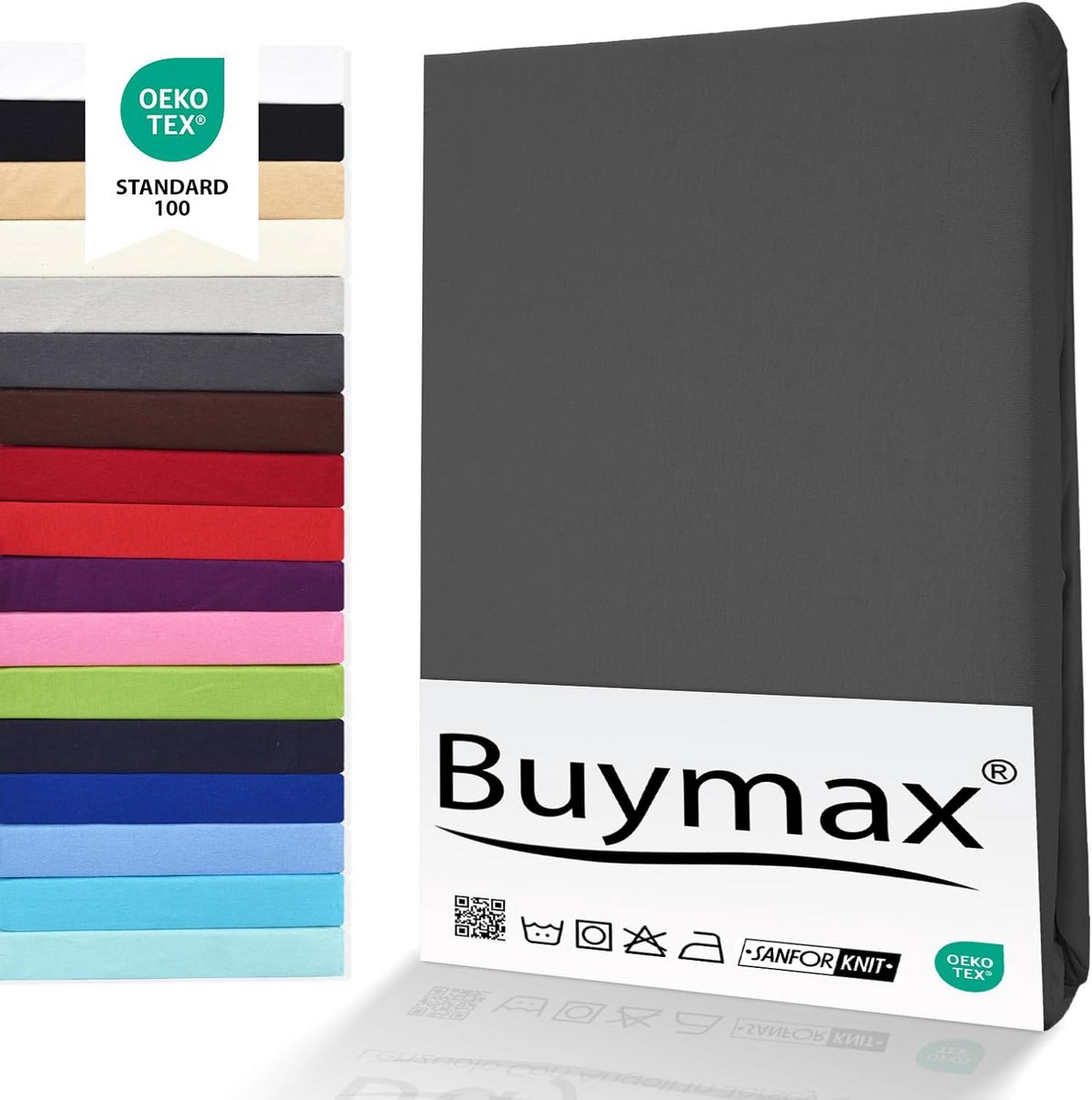 Jersey hoeslaken 100% Katoen 60x120 cm voor kinderbed en peutermatras tot 15 cm, Oeko-Tex gecertificeerd