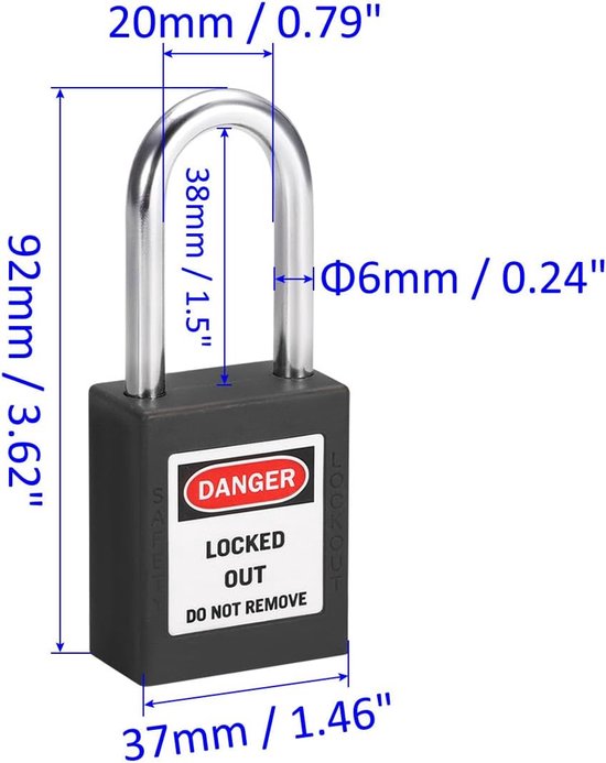 2 Pack Lockout Tagout Locks - Veiligheidspadlocks - Lichtgewicht en ...