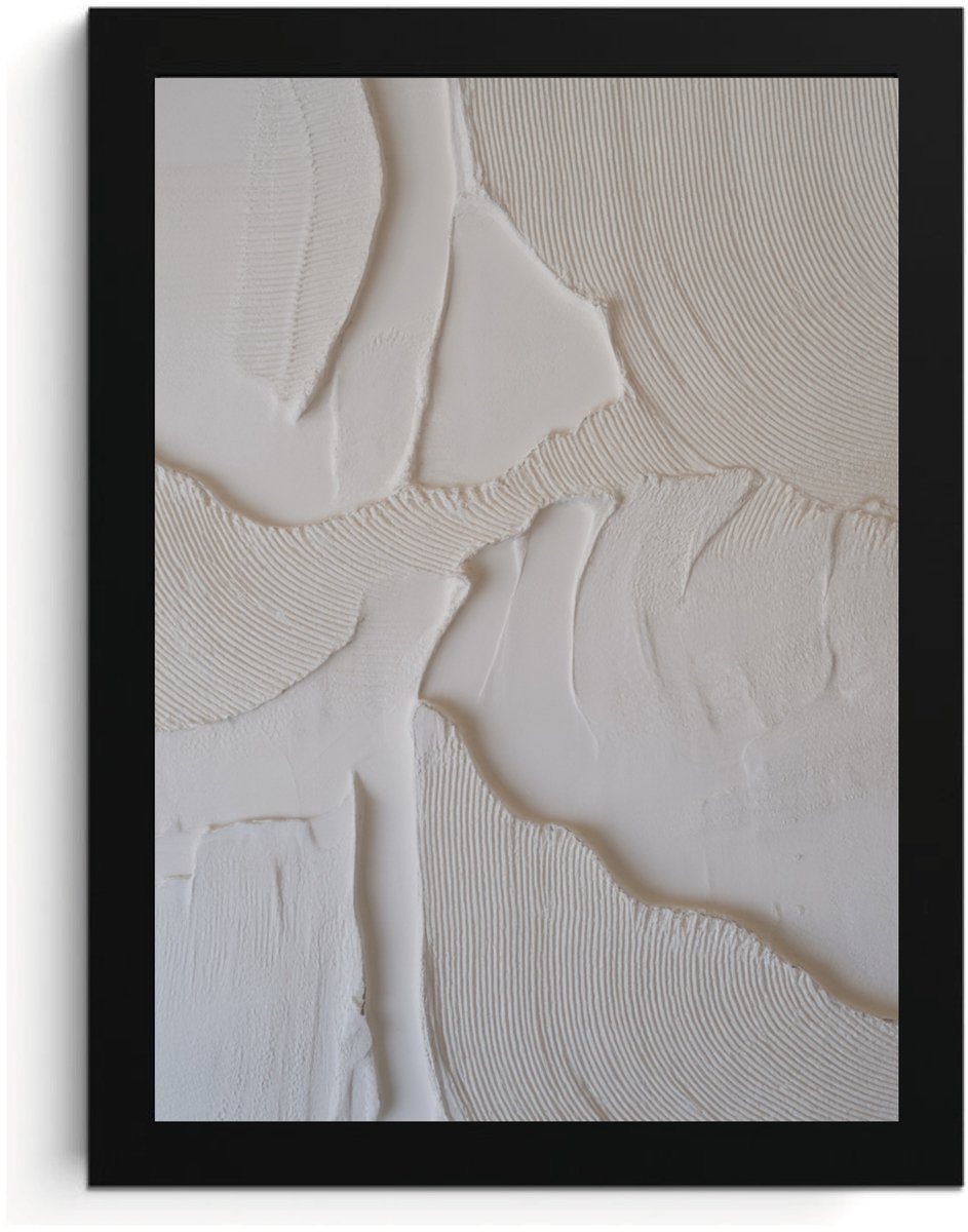 Abstracte structuur fotolijst A4, Minimalistische Wanddecoratie, High Resolution Print, MDF Frame, Acrylglas, Wall Art