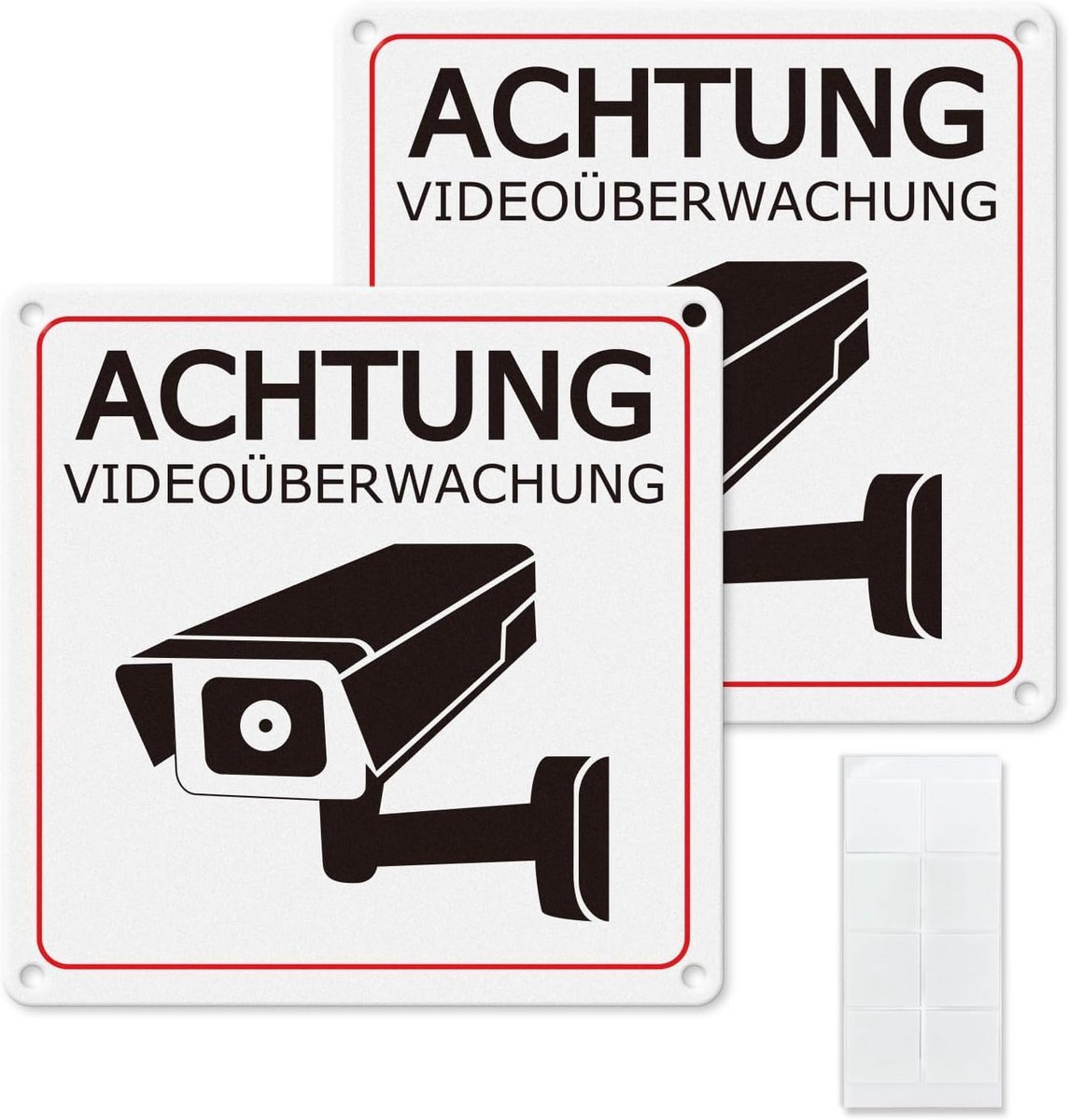 Aluminium Camerabewaking Bord 15x15 CM - Waterdicht Keurmerk voor CCTV Veiligheid Buiten